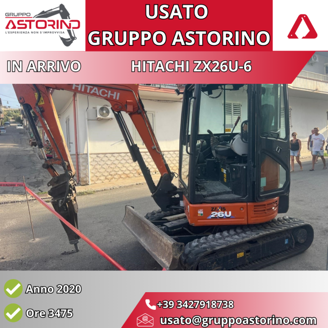 Miniescavatore Hitachi ZX26U-6